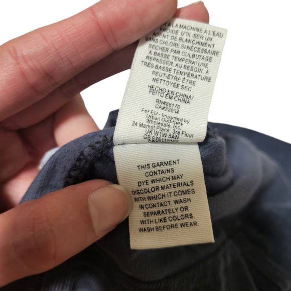 Free People blue corduroy zip closure mini skirt, size 4 - Picture 5 of 6